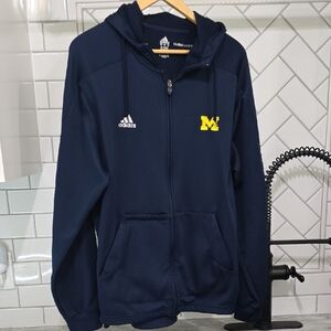 Adidas Michigan Wolverines ClimaWarm Full Zip Hoodie Men’s Medium